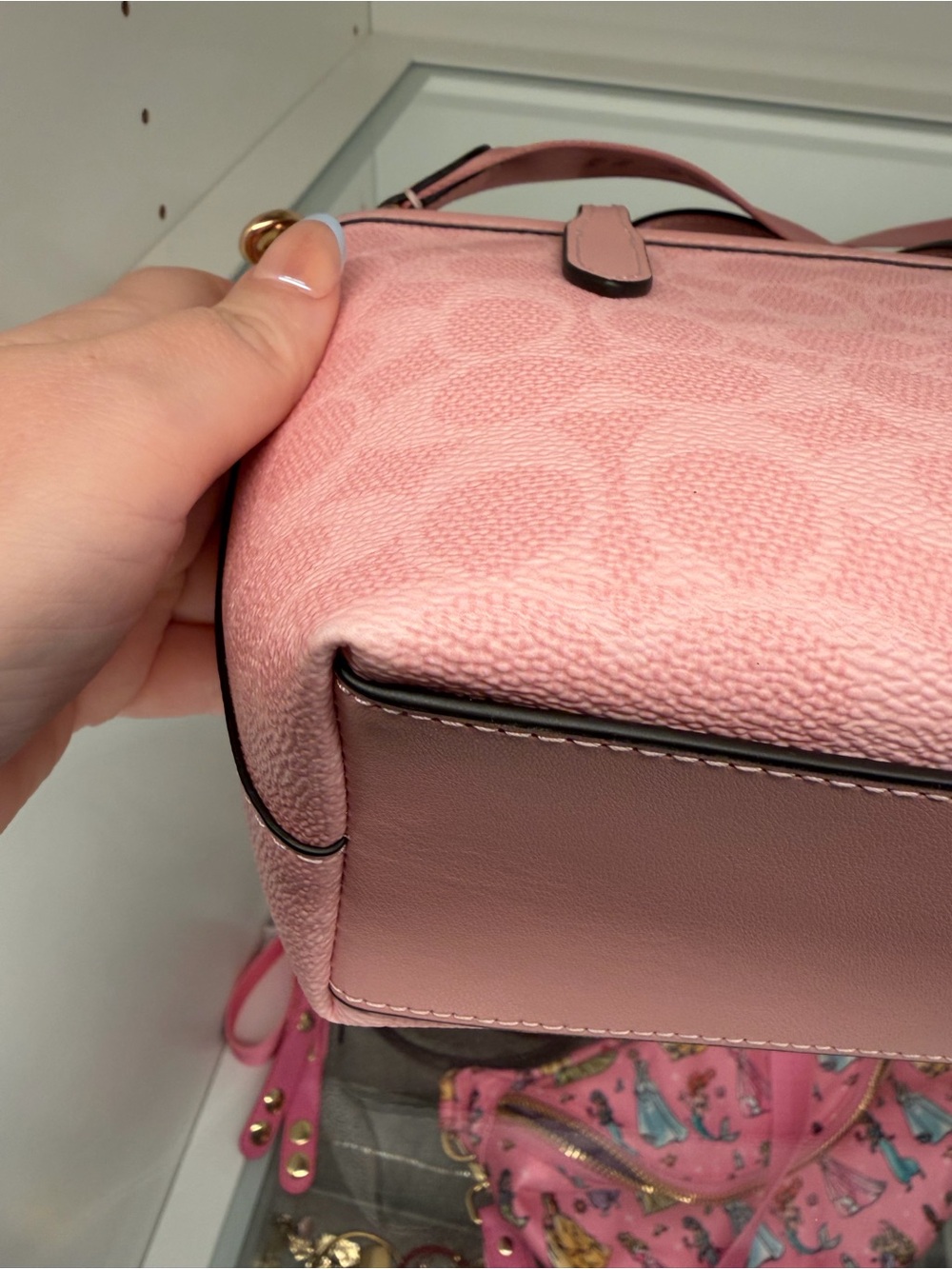 Coach Mini City Tote in Powder Pink w/Crossbody Strap - Picture 14 of 16